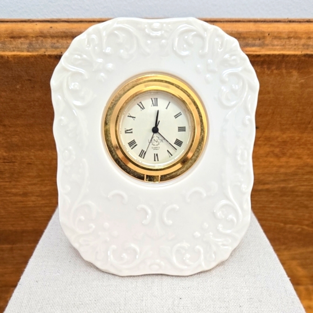 Lenox Georgian Collection Porcelain Bedside Table Clock
